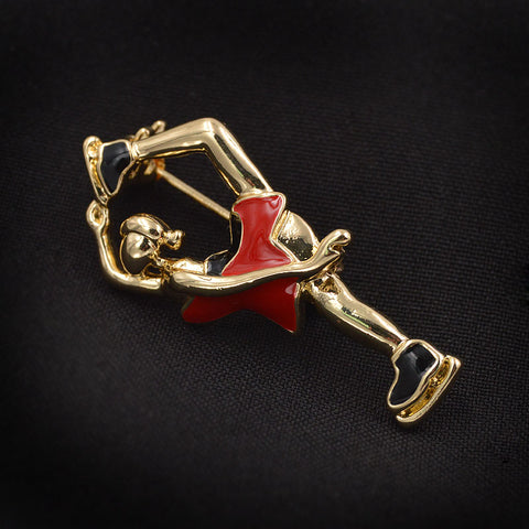 Skating Women Brooches