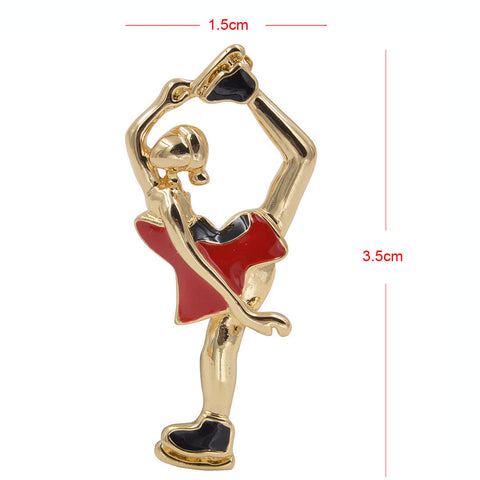 Skating Women Brooches