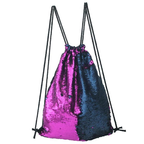 Double Color Sequins Drawstring Bag