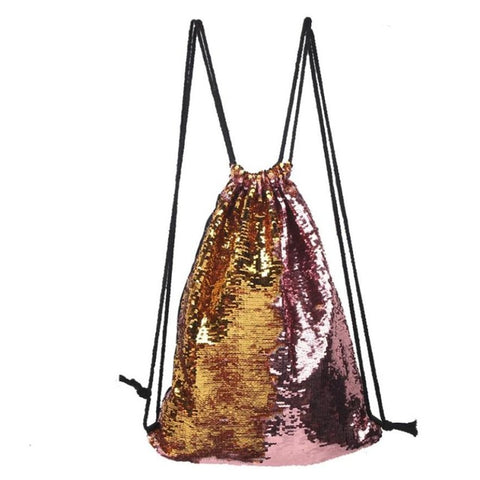 Double Color Sequins Drawstring Bag
